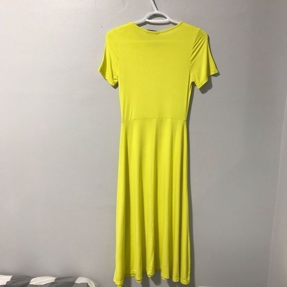 Shein Women's Yellow Rayon Short Sleeve Dress - Picture 2 of 4